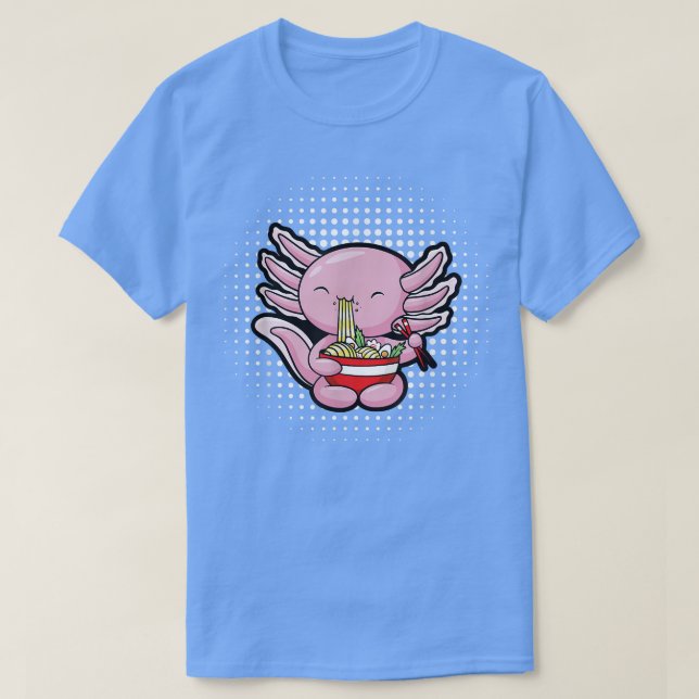 Ramen Axolotl Cute Anime kawaii Axolotl T Shirt (Design framsida)