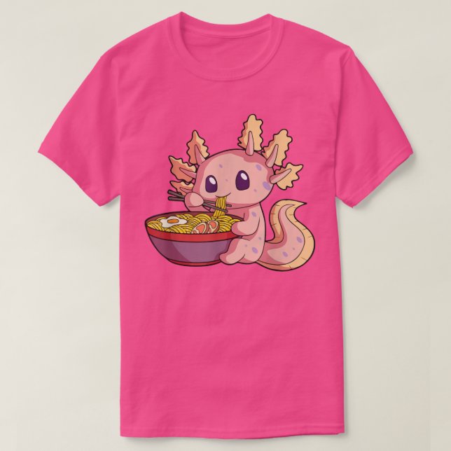 Ramen Axolotl Kawaii Anime Japanese Food Gift Girl T Shirt (Design framsida)