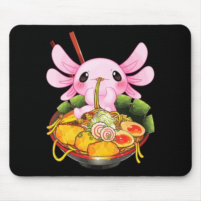 Ramen Axolotl Kawaii Anime Jape Food Gift Girl Musmatta (Framsidan)