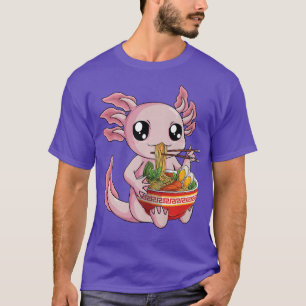 Ramen Axolotl Kawaii Anime Jape Food Gift Girl T Shirt