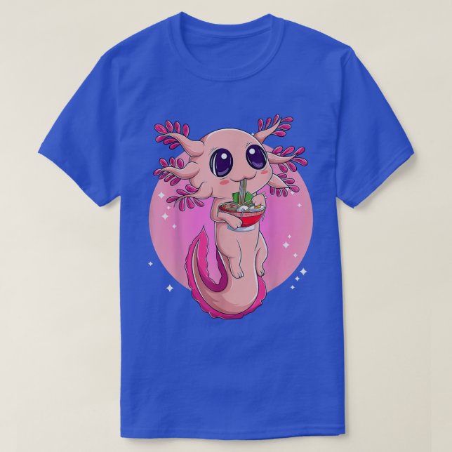 Ramen Axolotl Kawaii Anime Jape Food Gift Girl T Shirt (Design framsida)