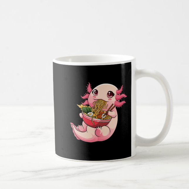 Ramen Axolotl Kawaii Anime Jape Food Girls Tee Kaffemugg (Höger)