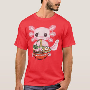Ramen Axolotl Kawaii Anime Jape Food Kids Tonåring T Shirt