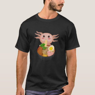 Ramen Axolotl Kawaii Anime Jape Food Tonåringar Lo T Shirt