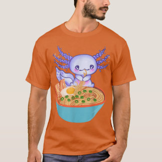 Ramen Axolotl Kawaii Japanska Anime Girls Tonåring T Shirt