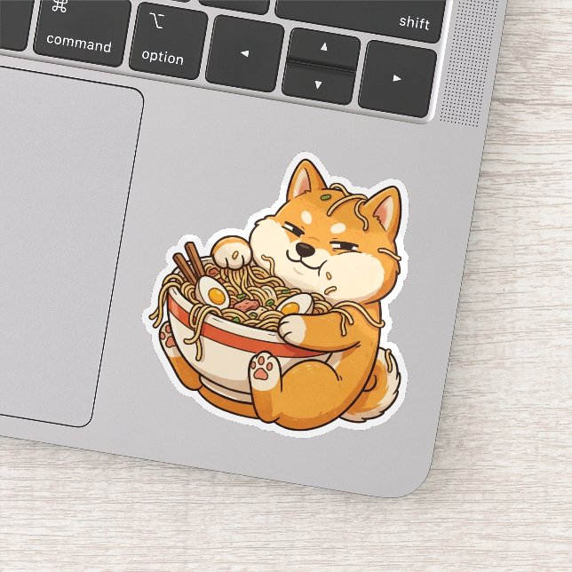Ramen Beroende Shiba Klistermärken (Detalj)