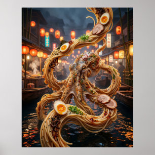 Ramen Bläckfiskmarknad Poster