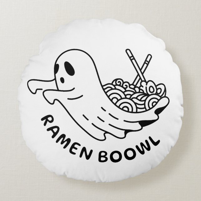 Ramen Boowl Rund Kudde (Framsidan)