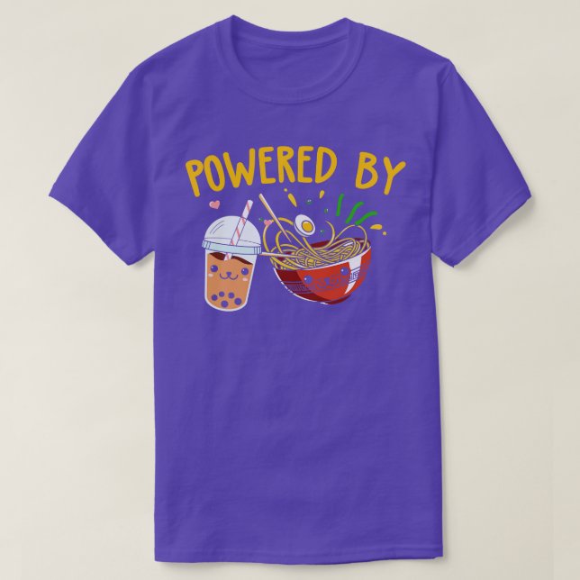 Ramen Bubble Tea Boba Japanska noodles T Shirt (Design framsida)