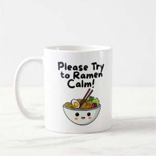 Ramen Calm-mugg, rolig nudel-punkaffekopp, present Kaffemugg
