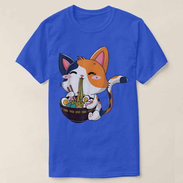 Ramen Cat Anime Bowl Kawaii Neko Japanska1171 T Shirt (Design framsida)
