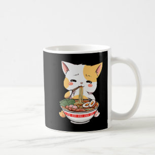 Ramen Cat Anime Bowl Kawaii Neko Japanska Kids Gir Kaffemugg
