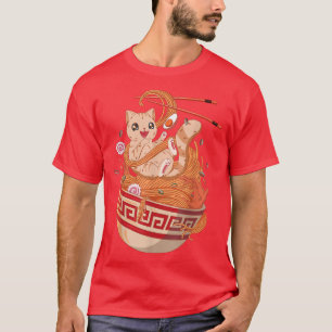Ramen Cat Anime Japanska Noodles Aesthetic Kawaii T Shirt