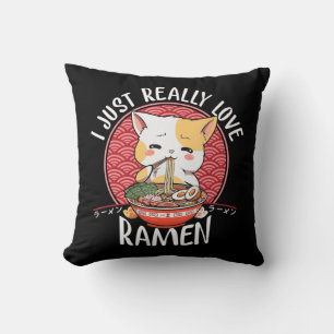 Ramen Cat Anime Kawaii Japanska Gift Girls Officia Kudde