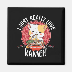 Ramen Cat Anime Kawaii Japanska Gift Girls Officia Magnet