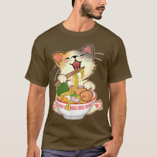 Ramen Cat Anime Kawaii Japanska Gift Girls Officia T Shirt