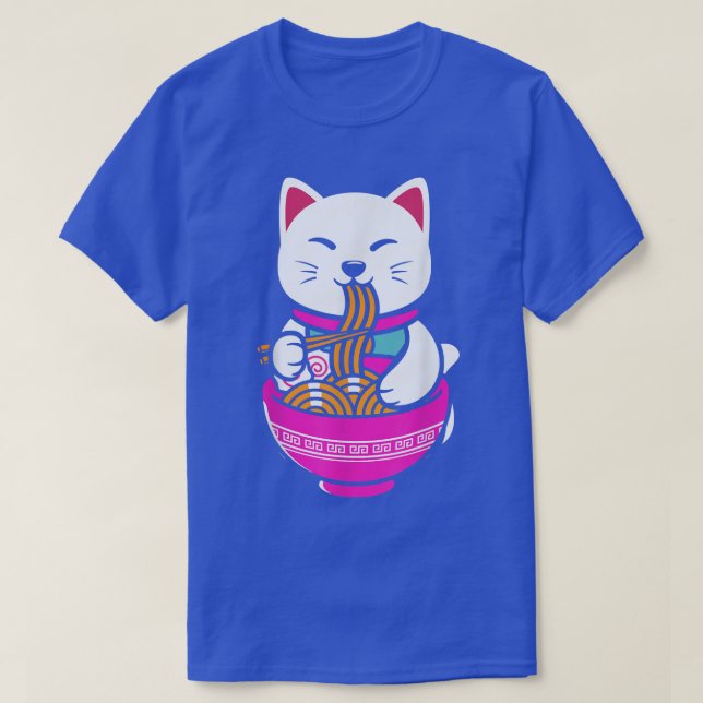 Ramen Cat Anime Neko Gift Kawaii 1175 T Shirt (Design framsida)