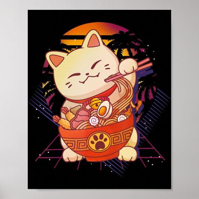 Ramen Cat Anime Poster (Framsidan)