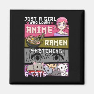 Ramen Cat Anime Sketching, en flicka som Kärlek Magnet