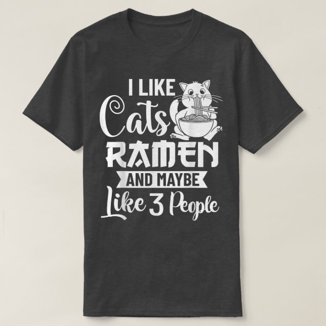 Ramen Cat Bowl Chicken Noodle Soppa Japanska1179 T Shirt (Design framsida)