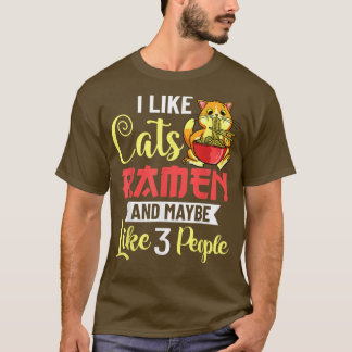 Ramen Cat Bowl Chicken Noodle Soppa Japanska1181 T Shirt