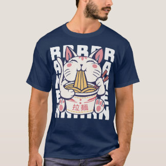 Ramen Cat Eating Ramen Noodles T Shirt