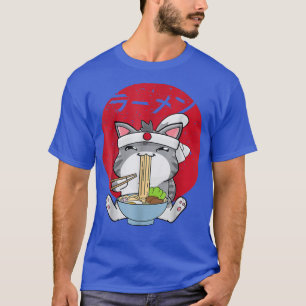 Ramen Cat Japansk Anime Kawaii Älskare 2022 Boys G T Shirt