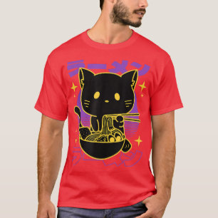 Ramen Cat japanska T Shirt