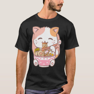 Ramen Cat Kawaii Anime Cat Ramen Älskare Kawaii Ne T Shirt