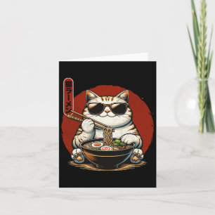 Ramen Cat Kawaii Anime Japanska Kawaii Neko 1 Kort