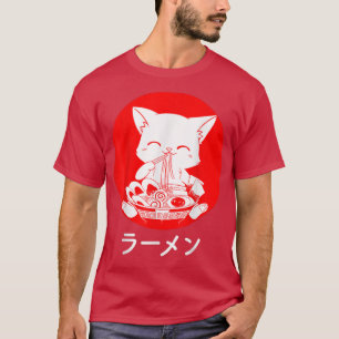 Ramen Cat Kawaii Anime Jape Food Gift Boy Girl T Shirt