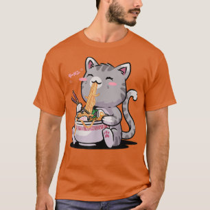 Ramen Cat Kawaii Anime Jape Food Gift for Girl T Shirt