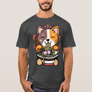 Ramen Cat Kawaii Anime Jape Food Gift for Girl T Shirt
