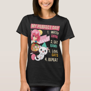 Ramen Cat Kawaii Anime Jape Food Girls Officia T Shirt