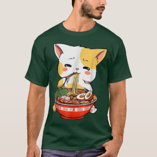 Ramen Cat Kawaii Anime Jape Food Girls T-Shirt