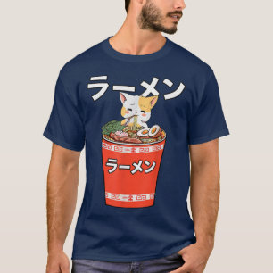 Ramen Cat Kawaii Anime Jape Food Girls Teenage T Shirt