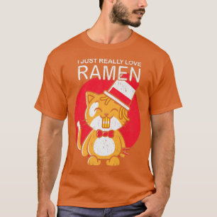 Ramen Cat Kawaii Anime Jape Food I Kärlek Ramen T Shirt