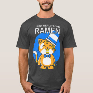 Ramen Cat Kawaii Anime Jape Food I Kärlek Ramen T Shirt