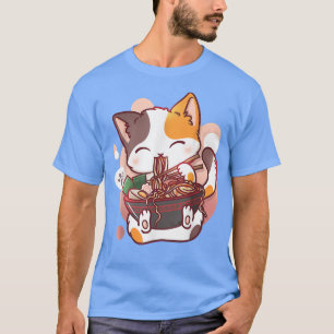 Ramen Cat Kawaii Anime Jape Food Officiell Tonårin T Shirt