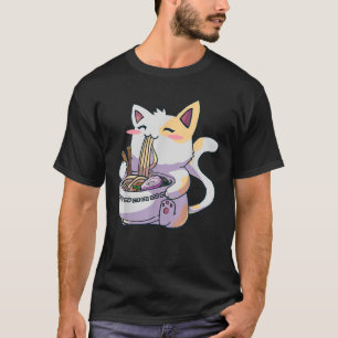 Ramen Cat Kawaii Anime Jape Noodles T Shirt