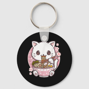 Ramen Cat Kawaii Anime Ramen Cat Lovers Kawaii Nyckelring