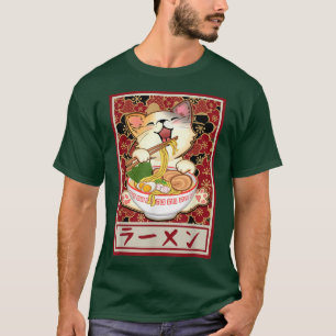 Ramen Cat Kawaii Neko Anime Jape Food Tonåringar B T Shirt