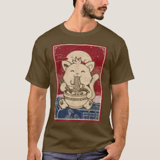 Ramen Cat Kawaii Neko Anime Otaku Cat Lover Japane T Shirt