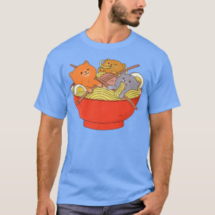 Ramen Cat Kawaii Neko Anime Otaku Cats Japanskt nr T Shirt