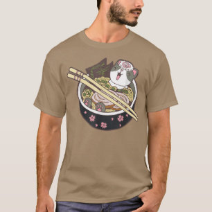 Ramen Cat Kawaii Neko Japansk Noodles Anime T Shirt