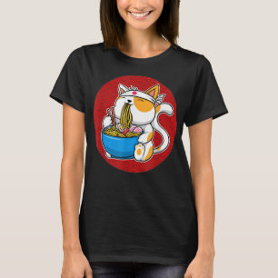 Ramen Cat Neko Anime Cat Lover Kawaii Japansk Gir T Shirt