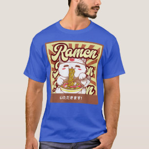 Ramen Cat Neko Anime Kawaii Japansk Cat Lover Tee
