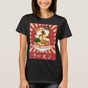 Ramen Cat Neko Anime Kawaii Japanska Merch Gifts G T Shirt