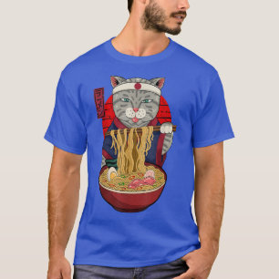 Ramen Cat Neko Anime Kawaii Japanska Merch Gifts W T Shirt