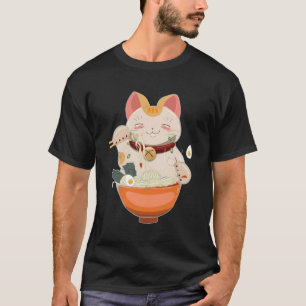 Ramen Cat Neko Anime Otaku Kawaii Japanska present T Shirt